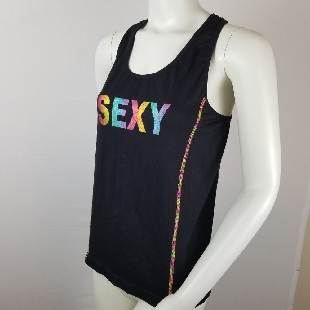 Neon Mascara Tank JR Athletic Work Out Medium - Picture 4 of 6